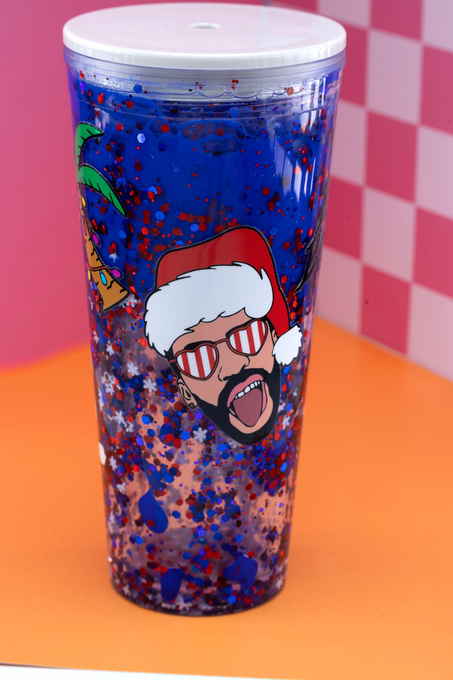 24oz Acrylic Snowglobe/Lava Tumbler